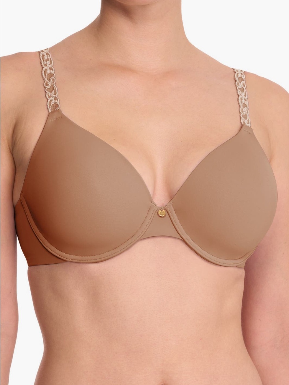Natori Pure Pure Luxe Underwire T-Shirt Bra 32G Buff Cashmere